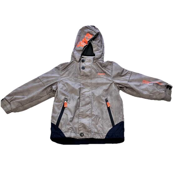 London Fog Boys Hooded Jacket Size 5 Gray Zip Front Fleece Lined Lightweight - Picture 1 of 15